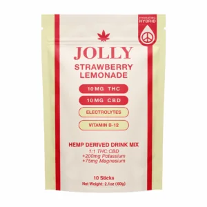 Jolly 1:1 THC + CBD Drink Mix (10 Count) - Strawberry Lemonade