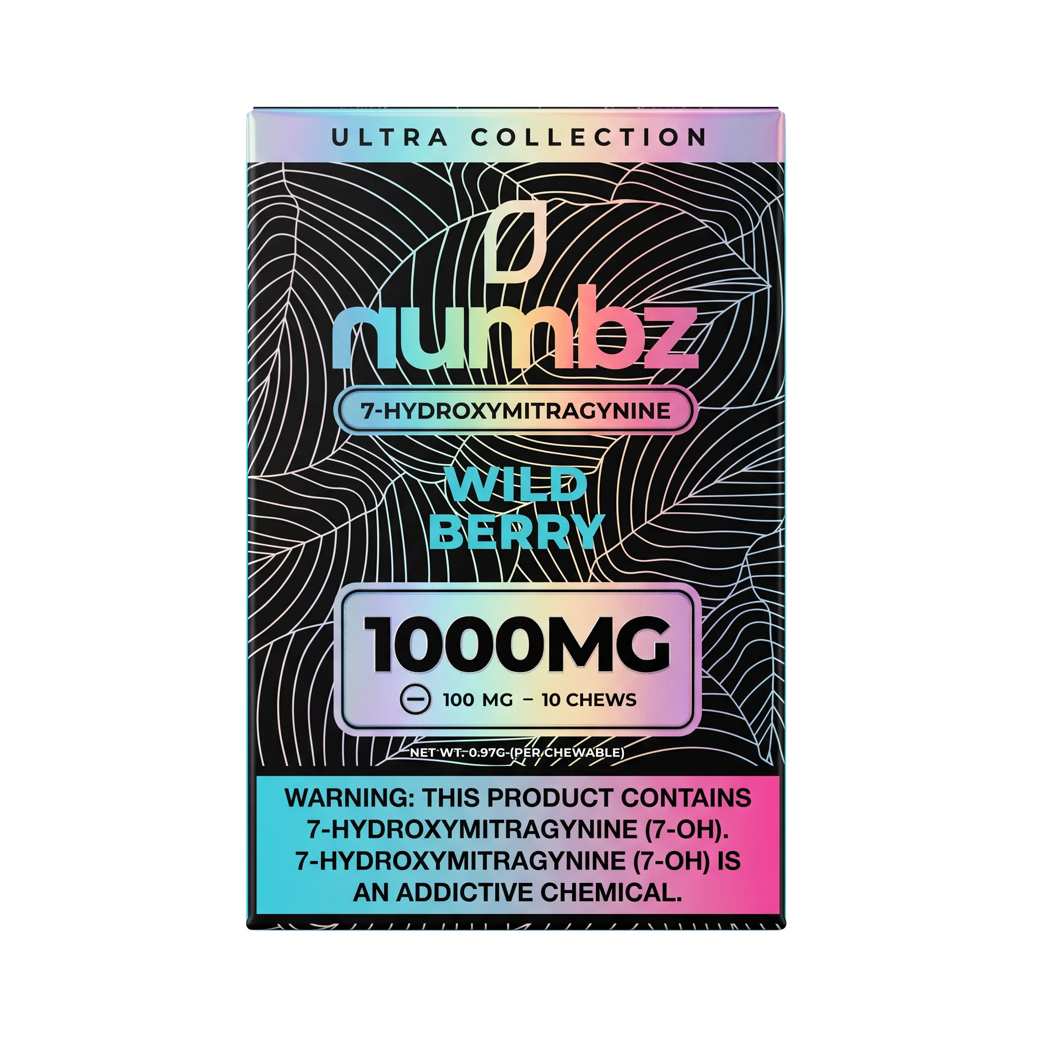Numbz 7-OH Tablets (1000mg - 10 Count) - Wild Berry
