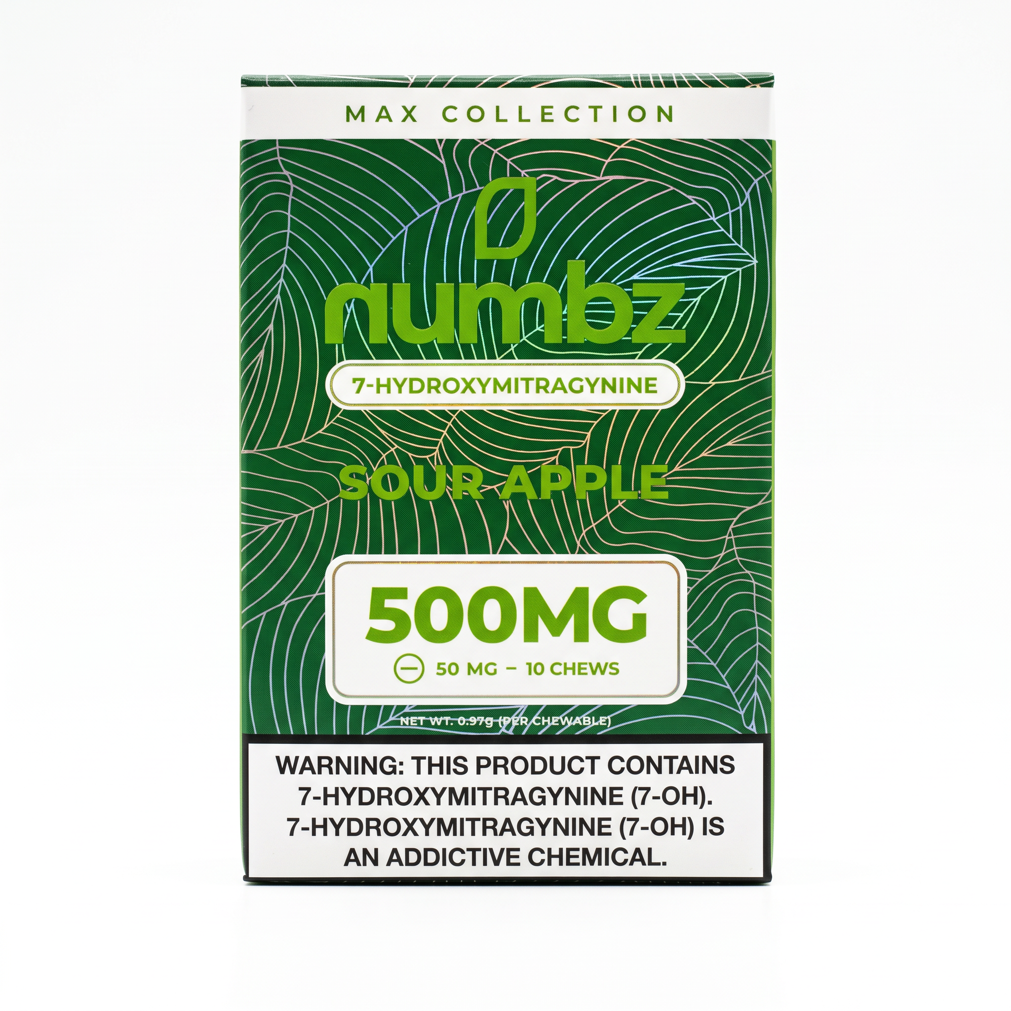 Numbz 7-OH Tablets (500mg - 10 Count) - Sour Apple