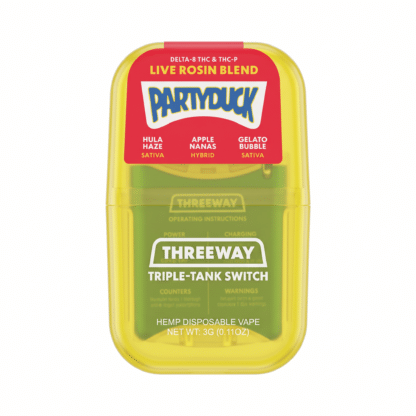 PartyDuck Delta-8 + THC-P Live Rosin Blend Threeway Disposable (3000mg)