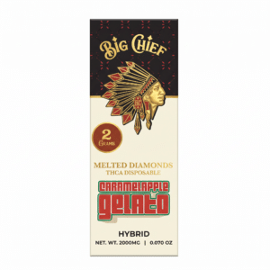 Big Chief THC-A Melted Diamonds Disposable (2000mg) - Hybrid ~ Caramel Apple Gelato