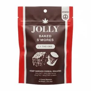 Jolly 1:1 THC:CBD Baked S'mores Cereal Squares (40mg - 4 Count) - Baked S'mores