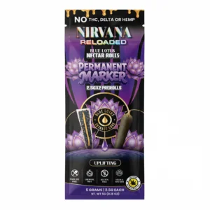 Nirvana Reloaded Blue Lotus Nectar Rolls Pre-Rolls (5000mg - 2 Count) - Uplifting ~ Permanent Marker