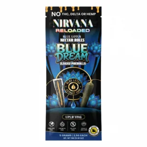 Nirvana Reloaded Blue Lotus Nectar Rolls Pre-Rolls (5000mg - 2 Count) - Uplifting ~ Blue Dream