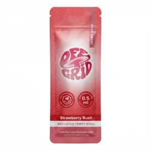 Off Grid Shrooms Red Lotus Trippy Stick Disposable (0.5ml) - Strawberry Rush