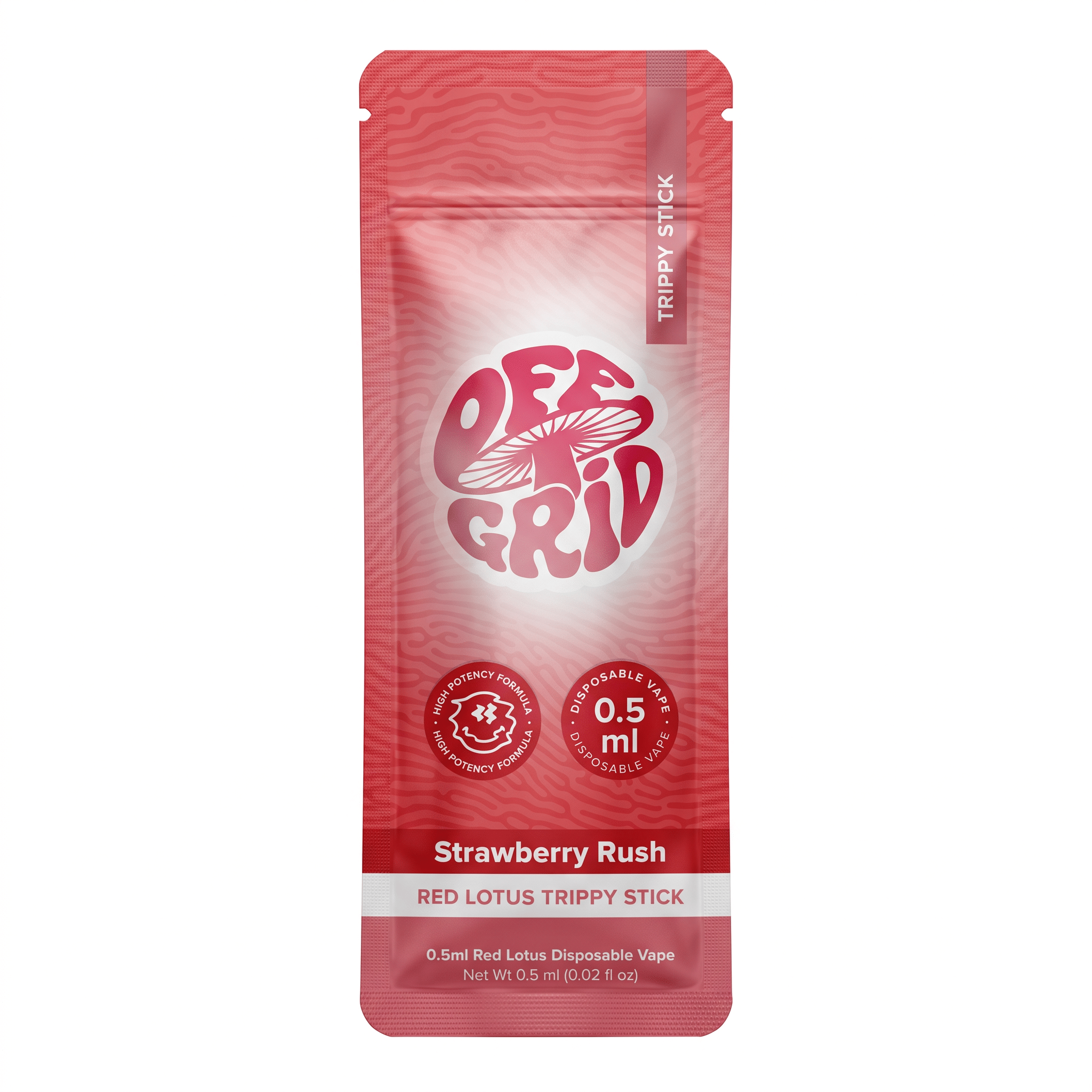 Off Grid Shrooms Red Lotus Trippy Stick Disposable (0.5ml) - Strawberry Rush